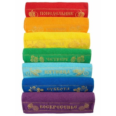 Комплект кухонных махровых полотенец "7 Дней" 35х60 см (7 шт.) хлопок 100%