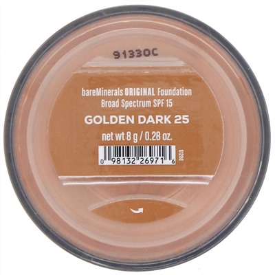 bareMinerals, Original, тональная основа, SPF 15, оттенок «Загорелый 19», 8 г