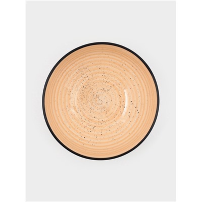 Набор тарелок глубоких Доляна Nature, 4 шт., d=19 см, керамика, оранжевые