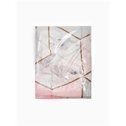 Постельное бельё 1.5-спальное «Экономь и Я», микрофибра 60 г/м², розовое, белое