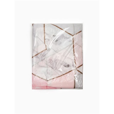 Постельное бельё 1.5-спальное «Экономь и Я», микрофибра 60 г/м², розовое, белое