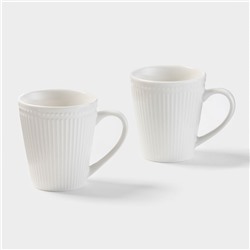 Набор кружек Magistro Edne, 300 мл, 2 шт., фарфор, белый