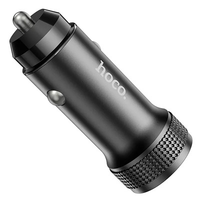 Адаптер Автомобильный Hoco Z49A Level QC3.0 USB/5V/3A (black)