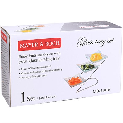 31010 Блюдо на подставке 14 х14см 3-яруса MB (х12)