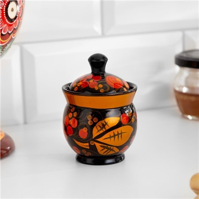 Набор кухонных принадлежностей «Земляничка», 6 предметов: 2 доски, 3 банки, подставка, дерево, хохлома