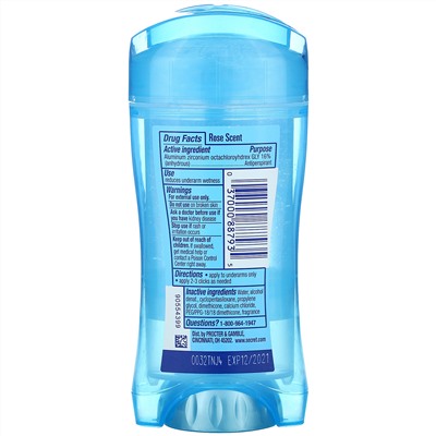 Secret, 48 Hour Clear Gel Deodorant, Rose , 2.6 oz
