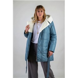 Куртка верблюжья шерсть, арт 302 (Бирюзовый)