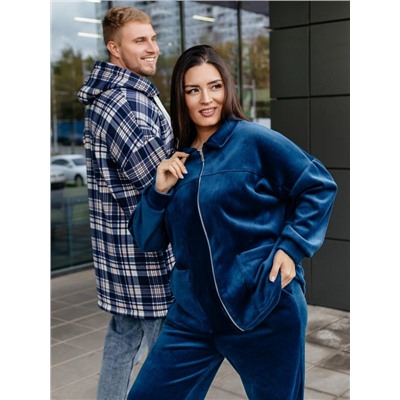 Куртка "Алиса" синий вельвет