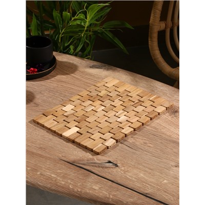 Коврик из тикового дерева, 30×20×0.7 см