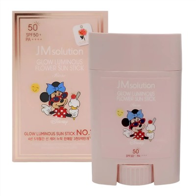 JMsolution Солнцезащитный стик с экстрактом розы / Glow Luminous Flower Light Sun Stick  SPF50+PA++++ Disney Minnie, 21 г 22570