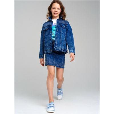 Юбка текстильная джинсовая для девочек