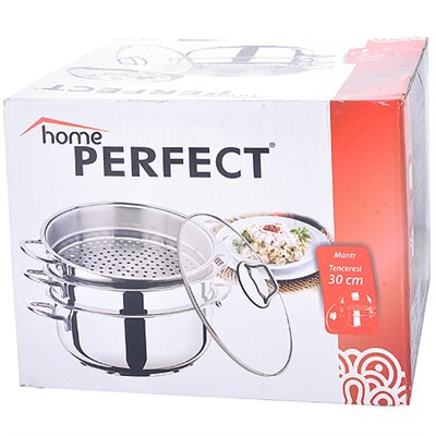 80003 Мантоварка 30см нерж/руч ТУРЦИЯ HOME PERFECT (х2)