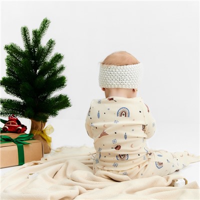 Костюм детский (джемпер и брюки) «Крошка Я. Новогодние игрушки», рост 68-74 см