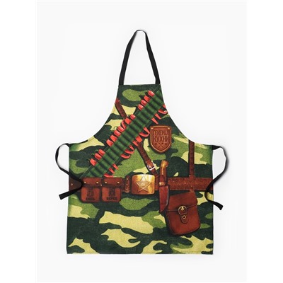 Фартук «Доляна. Генерал кухни», 60×70 см, 100% хлопок, рогожка 160 г/м²