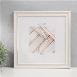 Фоторамка для фото 25×25 см «МИРАМ», пластик, слоновая кость, (пластиковый экран)