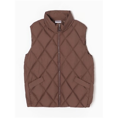 Жилет женский демисезонный на молнии Collorista, кофейный, размер 42