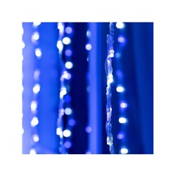 Гирлянда «Водопад» 2×1.5 м, IP44, прозрачная нить, 400 LED, свечение бело-синее, 8 режимов, 220 В