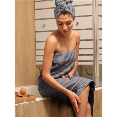 Банные полотенца LoveLife Waffle gray, 2 шт.: 100×150, 50×100 см, хлопок 100%