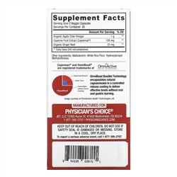 Physician's Choice, Apple Cider Vinegar Capsules, 60 Vegetarian Capsules