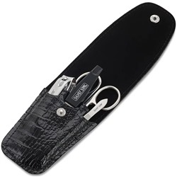 Silver Star Маникюрный набор «МН 04-2» Чёрный 4 предмета на кнопке