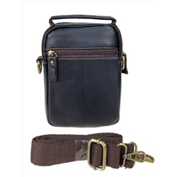 Сумка мужская из натуральной кожи, цвет шоколад