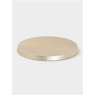 Блюдо сервировочное «Кувшинка», d=28 см, стекло, золотистое