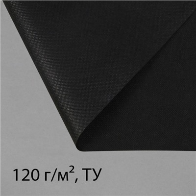 Материал для ландшафтных работ, 20×1.6 м, плотность 120 г/м², спанбонд с УФ-стабилизатором, чёрный, Greengo, Эконом 30%