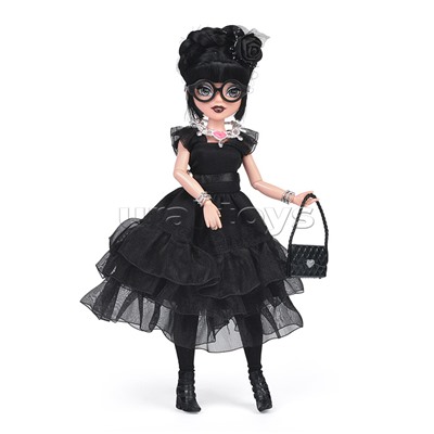 Модная кукла Glam Divas Вэнди с аксессуарами, черное платье 25 см.