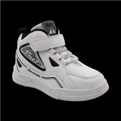 Кроссовки детские высокие В1650-2В белые