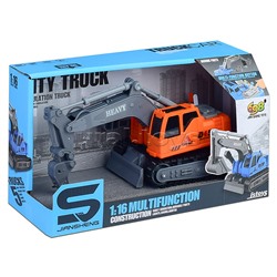 Машина "Бур" оранжевый, световые эффекты, в коробке