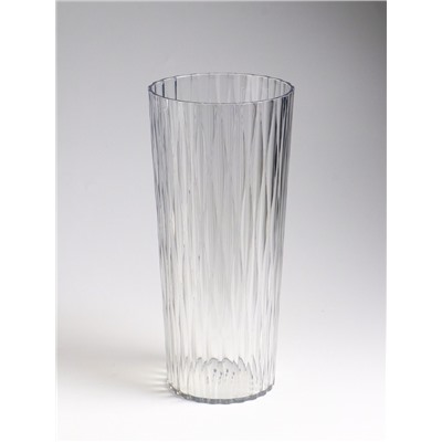 Ваза «Венера», геометрия, 25.5×11.5 см, пластик, прозрачная