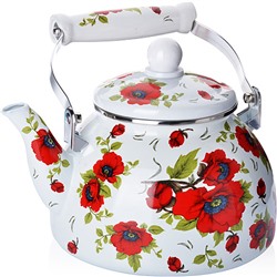 27497 Чайник Эмаль 2,5л с/кр "Розы" MB (х18)