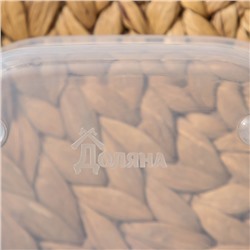 Набор контейнеров для хранения еды Доляна, квадратных, 2 шт.: 450 мл, 700 мл, пластик, прозрачные, крышка синяя