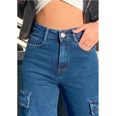 Джинсы трубы с карманами Уценка