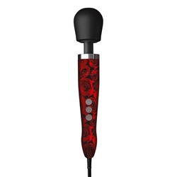 Красно-черный жезловый вибратор Doxy Die Cast с розами