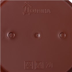 Горшок для цветов с поддоном Доляна «Арена», 2 л, пластиковый, цвет коричневый