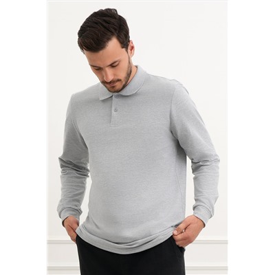 Мужской базовый лонгслив-поло Happyfox