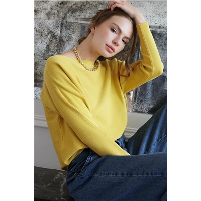 Джемпер укороченный  с цельнокроеным рукавом