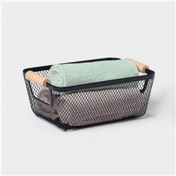 Корзинка универсальная LaDom «Мини», прямоугольная, 25×17×10.5 см, чёрная