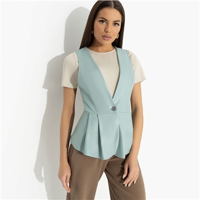 Жилет приталенного силуэта, Стильное комьюнити (мята)