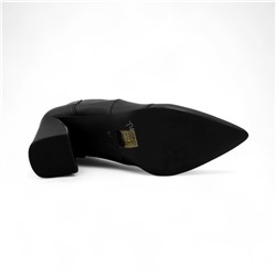 Полуботинки на каблуке Е5782-5 черные п/п