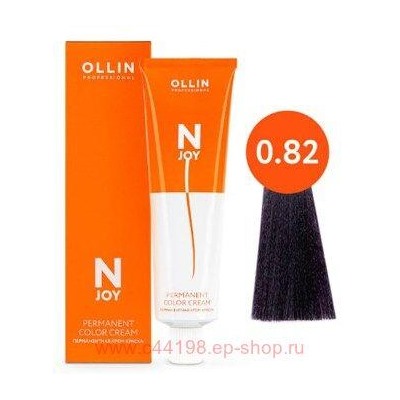 OLLIN "N-JOY" 0/82 - сине-фиолетовый, перманентная крем-краска для волос 100мл
