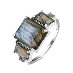 Кольцо, лабрадорит, Симпл