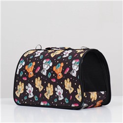 Сумка-переноска каркасная «Плюшевые медведи», размер S, 37×15×22 см