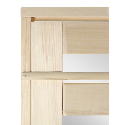 Дверь для бани и сауны «Зебра», коробка 170×70 см, деревянная, стекло 4 мм