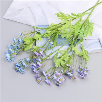 Цветы искусственные «Матрикария», d=2 см, h=40 см, голубые