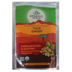 Organic India Tulsi Ginger / Напиток на Основе Листьев Священного Базилика + Имбирь 100 г