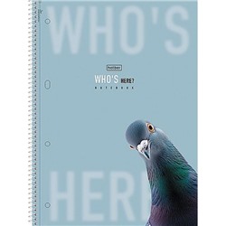 Тетрадь 120л клетка на спирали 4 цв. разделителя твердая обложка "Кто здесь?" многоуровневая перфорация (094238) 35417 Хатбер