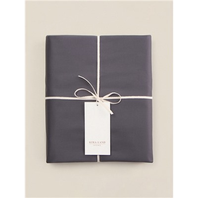 Простыня на резинке 1.5-спальная SL Home Graphite, 140×200+30 см, сатин