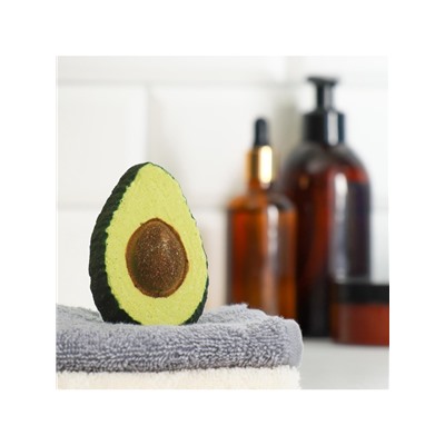 Бомбочка для ванн «авокадо» с ароматом клубники, 80 г